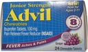 Advil Junior Ibuprofen Tablets, Grape 100 mg, 24 tabletki Każda (opakowanie po 4)