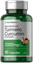 Horbäach Kurkumina Turmerowa Suplement 2000mg 124; 90 Kapsułki 124; Kompleks z Black Pepper 124; Non- GMO, Gluten Free