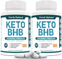 Purely Optimal Keto BHB Capsules – Exogenous Ketone Pills for Ketosis Support, Sustained Energy, Focus & Metabolism – for Women & Men, 120 Capsules