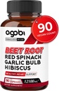 5in1 Kapsułki korzeniowe buraków - Dodano Red Spinach, Organic Czosnek Bulb, Hibiscus & Black Pepper - Wsparcie dla Produkcji Energetycznej, System immunologiczny i zdrowie pokarmowe - 90 Kapsułki wegańskie