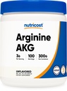 Nutricost Arginine AKG Proszek 300 Grams (AAKG) - 3G Per Serving & 100 Servings - Pure Arginine Alpha Ketoglutaran