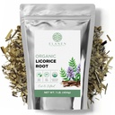 Elanen Naturals Organic Licorice Root 1 lb. (16 oz.), USDA Certified Organic Licorice Root Tea, Licourice luzem Chopped, Liquorice, Raiz de Regaliz Licrice, Glycyrrhiza glabra, Cut & Sifted