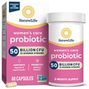 Renew Life Women 's Probiotic Kapsułki, 50 Miliard CFU Gwarantowane, Wspiera pH Równowaga, Waginalne, Urynalne, Trawienne i Immune Health (2), L. Rhamnosus GG, Dairy, Soy i Gluten- Free, 60 Hrabia