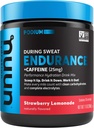 Nuun Hydration Endurance Powder, Lemoniada truskawkowa + Kofeina, Wsparcie treningu, 5 Esencjalne elektrolity do hydracji + Węglowodany, Wegan, Non-GMO, (16 Służenia - Pulpit)