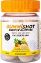 GummiShot Gummies energii, 1125 mg kofeiny na butelkę, Poprawiacze energii długotrwałej, Tropikalny (15ct)