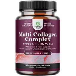Advanced Multi Collagen Peptydes Pills 120ct - Biotin and Collagen Supplement with BioPerine and Hair Skin Nails Vitamin for Women Men - Multi Pills for Women with Type 1 2 3 5 & X