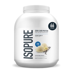 Izopura Zero Carb 100% Pure Whey Isolate Protein Powder, Laktoza Free, Gluten Free, With Vitamins, Creamy Vanilla, 25 g Protein Per Serving, 4,5 Lbs, 66 Servings (Packaging May Vary)