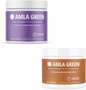 Amla Powder & Green Tea Superfood Supplement, Wsparcie przeciwutleniające, Made with Elderberries (90 porcji) & Dynia Spice (30 porcji), Organic, Wegan