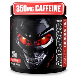 JNX SPORTS The Shadow! 350mg kofeiny Hard Core Precuting - Fruit Punch 30 Służenia do 124; Energia elektryczna, mentalne Focus & Superman Siła dla mężczyzn i kobiet