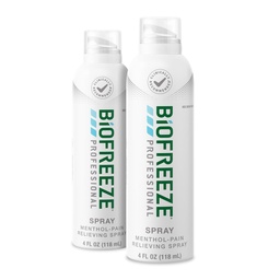 Biofreeze Professional Power Pain Relief Aerosol Spray, Artretitis Pain Reliever, Knee & Lower Back Pain Relief, Sore Muscle Relief, FSA Kwalifikowalne, 2 Pack (4 FL OZ Biofreeze Menthol Spray)