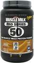 Muscle Milk Pro Series Protein Powder Supplement, Knockout Chocolate, 2.54 Pound, 14 Servings, 50g Protein, 3g Sugar, 20 Vitamins & Minerals, NSF Certified for Sport, Packaging May Vary