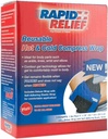 Rapid Relief Deluxe wielokrotnego użytku Hot and Cold Compress - mały elastyczny pakiet na lód Hot Cold Therapy Pack do łokcia, kolana i wspólnego bólu z regulowanym paskiem, Zamrożenie lub mikrofalówka