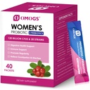 OMOGS Kobiecy Probiotyk, 120- Mililion- CFU, 18 Szczepów, z 3 Prebiotyki i ekstrakt żurawinowy, Pomoc dla immunologicznego booster, Digestive Health, Gut Health i zdrowia pochwy