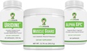VitaMonk Muscle Guard & Alpha GPC Uridine Stock Bundle, HMB, EAA, Witamina D, Magnezu i Wspomaganie mózgu dla Focus, Clarity, i Muscle Growth