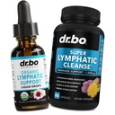 Uzupełnienie drenażu limfatycznego Drops & Pills - Organiczne Lymphatic Support Liquid Drops Cleanse Kapsułki z Echinacea, Ginger, Dandelion, Red Root Supplement Lymph Node Detox Cleanse System Drainge
