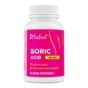 Safral Boric Acid Suppositories - 60 Hrabies (1- Pack) - 100% Pure USA- Made, Wspiera Intimate & Vaginal Health, pH Balance, Kontrola zapachu - Wellness dla kobiet