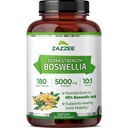 Zazzee Extra Strength Boswellia 10: 1 Extract, 65% Boswellic Acid, 180 Vegan kapsułki, 6 Month Supply, Boswellia Serrata, Joint Comfort, Mobilność i wsparcie elastyczności, Non-GMO, Made in USA