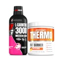 PROSUPPS L- Carnitine 3000 Stymulant Free Liquid Shots (31 Servings, Dragon Fruit) i Thermo Fat Burning Termogeniczny Proszek (25 Servings, Molten Mango)