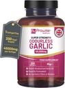 Premia bezwonne Czosnek Kapsułki 124; 45,000 mg na softgel 124; 200 softgeli (nie tabletki) Super wysoka wytrzymałość 124; Ekstrakt oleju czosnkowego premium z Allium Sativum