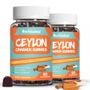 2 Pack Sugar Free Ceylon Cynamon Gummies 2000MG, Suplement cynamonowy z chromem i cynamonem Bark, Wegan, Non-GMO, Gluten Free, 120 Gummies