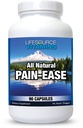 LifeSource Vitamins All Natural Pain Ease - 20 Synergistic Herbs and Enzymes That Naturally & Safely Support: Headaches & Migraines - Knees - Shoulders - Joints - Leg Pain - Tension