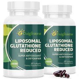 Liposomal Glutathione 2000 MG, 10x Lepsze wchłanianie, Glutation Suplement z kwasem hialuronowym + Collagen Peptide + Resveratrol, Potężny przeciwutleniacz, 120 Liczba