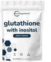 Suplement Glutationu, Czysty Glutation Zmniejszony proszek z inozytolem, 5 uncji (9 miesięcy dostaw), 2 w 1 Formule, Potężne składniki dla przeciwutleniaczy, Wspomaga czynności wątroby, Wegan