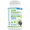 Saw Palmetto Berries & Extract - 1500 mg Saw Palmetto Supplement for Men & Women - DHT Blocker for Hair Growth, Prostate Support & Urnary Health - 120 Vegan kapsułki