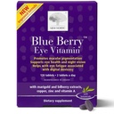 NORDIC Blue Berry suplement witaminy do oczu z cynku, wspomaga pigmentację plamki, funkcje oczu i wzroku, 120 tabletek (opakowanie po 1)