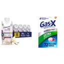 Zapewnić Max Protein Nutrition Shake z 30g Białko & Gas- X Dodatkowa siła Chewable gazu Relief Tablets Simeticone 125 mg, 72
