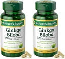Nature 's Bounty Ginkgo Biloba Standaryzowany ekstrakt 120 mg, Butelki ziołowe, kapsułki, 100 Hrabia, Opakowanie z 2