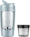 Butelka z termokrzemianem do gładkich mieszanek 124; w / free PROTEIN PROSZEK CUP 124; Butelka Premium Made from Tritan - BPA Free According 124; 650 ml According 124; Entuzjasta GYM & Sports. (Baby Blue)