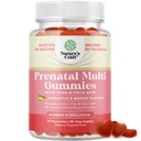 Wegańskie gumki prenatalne dla kobiet - Guma prenatalna Witaminy dla kobiet z kwasem foliowym żelaza i mieszaniną Superfruit - Guma do żucia witamin (Ananas Mango) 1 Miesiąc