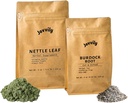 Nettle Leaf Powder i Burdock Korzeń Bundle, Różne rozmiary, Ziołowe suplementy & Teas