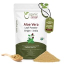 ORGANIC WAY Aloe Vera Powder (Aloe barbadensis) - Organic & Kosher Certified BR124; Raw, Vegan, Non GMO & Gluten Free BR124; USDA Certified BR124; Pochodzenie - Indie (16 Oz)