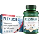Czystość Produkty Bundle - Flexuron Joint Formula + Tabletki Everstrong - Flexuron - Olej z kryla, kwas hialuronowy + Astaksantyna - EverStrong - Mieszanka z matrix w / Kreatyna, ekstrakt z owoców kawy + więcej