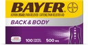Bayer Back & Body Dodatkowa siła Aspiryna, 500mg tabletki powlekane, szybka ulga w miejscu bólu, ulga bólowa z 32,5 mg kofeiny, 100