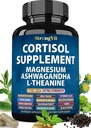 Cortisol Supplements for Women with Magnesium, Ashwagandha & L-Theanine. Cortisol Manager, Reducer, Detox, Lower and Control (59 Count)