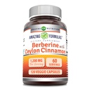 Amazing Building Berberine with Pure Ceylon Cynamon 1200 Mg Per Serving Network 124; Premium Complex Supplement Network 124; Veggie Capsules Network 124; Non- GMO Network 124; Gluten Free Network 124; Made in USA (1 Pack Network 124; 120 Count)