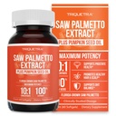 Saw Palmetto Extract - 10X Moc, Moc farmaceutyczna klasy - Plus olej z nasion dyni - Wspiera Prostate Health, Relieves kwestie oddawania moczu, Wspiera wzrost włosów, Blocker DHT - 60 Softgels