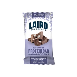 Laird Superfood Functional Protein Bars - Protein Bar, ale lepiej z prawdziwymi składnikami, Functional Mushrooms 10g Plant- Based Protein, 6g Fiber - Non-GMO - Dark Chocolate Sea Salt, 10 Count (Pack of 1)