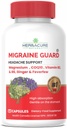 MIGRAINE Guard ® Nowe Migrena Relief Headheal Prevention, Clinically Proven COQ10, VIT B2, VIT B6, Feverfew, Magnezu Glycinate, Ginger, Wyjątkowa odpowiedź podczas badań wykonanych w Kanadzie