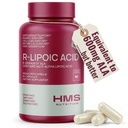 Stabilizowany kwas R- lipoinowy 300mg na Podawanie, R Alpha Kwas lipoinowy Suplement ALA Przeciwutleniacz do Nerve, Energia i Wsparcie Metabolizm, NSF Certyfikowane Suplementy, Non-GMO & Wegan, 60 Kapsułki, 2 Dostawa Miesiąc
