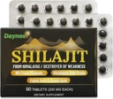 90 Shilajit Tablets, Himalayan Shilajit Organic Dry Drops (200mg każdy, 90 Day Supply) - Maksymalny suplement Gold Potency Grade - dla metabolizmu, energii i wsparcia immunologicznego