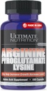 Ultimate Nutrition L- Arginine Supplements for Men & Women - Stocked Amino Acid Complex with Aginine, Pyroglutaminian & Lysine - Support GH, Nitric Oxide Production & Optimal Blood Flow - 100 kapsułki