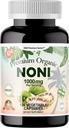 Dr.K & C HNHusa Premium Organic Noni 1000 mg 120 Veggie Kapsułki Potężne Czyste przeciwutleniacze Wsparcie układu immunologicznego Ogólny Zdrowie Morinda Citrifolia Extract Vegan Nie GMO Bez uzupełnienia wypełniacza