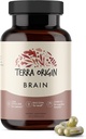Terra Pochodzenie, Zdrowy suplement mózgu, Kapsułki, 30 Służenia, z CDP Cholina, Ginkgo Biloba Extract i Bacopa - dla zdrowego umysłu, Poprawia pamięć, Odzyskiwanie i Funkcje