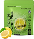 Proszek PowderWitamina Electrolytes Plus (20 Servings) Lemoniada Proszek Electrolyte, No Maltodekstryna, Keto, Bez cukru, Pink Himalayan Salt, 1000mg potasu, 120mg wapnia, 120mg magnezu, Proszek nawadniający