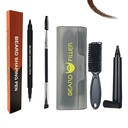 Beard Pencil Filler for Men, Hysotok Beard Pen Beard Filling Pen Kit, WaterProof Poat Dowód Długi Lasting Beard Filler Pen, Podwójne końce Beard Brush for Men Mustache Repair Shape (ciemnobrązowy)
