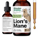 Forever Puppy Lions Mushroom Supplement for Dogs - Brain & Focus Support - Live Lion 's Mane Mushroom for Dogs - Psie witaminy i suplementy - Sugar & Alcohol-Free Drops - 2 fl oz